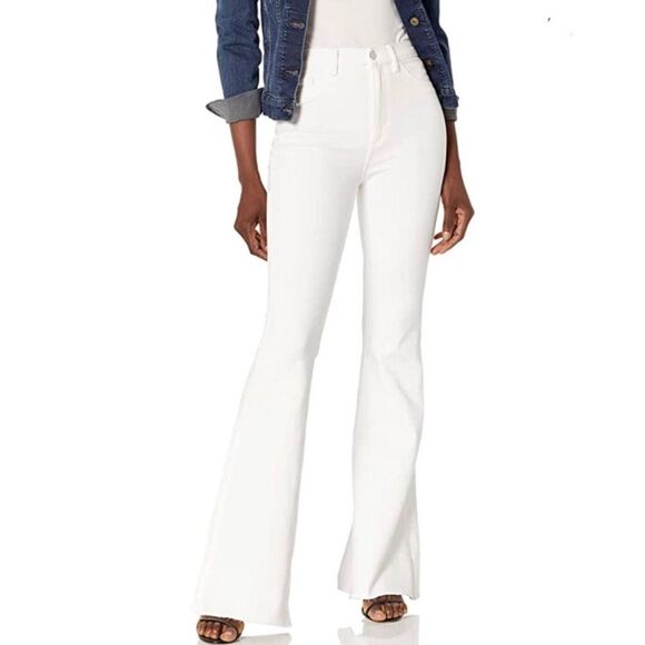 DL1961 Rachel Flare Leg Ultra High Rise Instasculpt 35" White Jeans Size 31 NWT